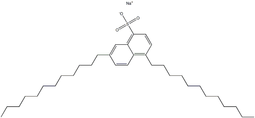 4,7-Didodecyl-1-naphthalenesulfonic acid sodium salt 结构式