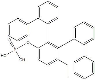 Phosphoric acid di(2-biphenylyl)4-ethylphenyl ester Structure