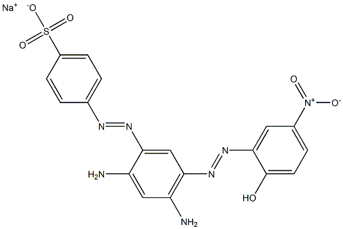 4-[[2,4-Diamino-5-[(2-hydroxy-5-nitrophenyl)azo]phenyl]azo]benzenesulfonic acid sodium salt Structure