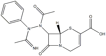 7-[Phenyl(acetimidoyl)aminoacetylamino]cepham-3-ene-4-carboxylic acid|