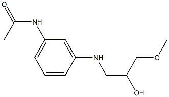 3'-[(2-Hydroxy-3-methoxypropyl)amino]acetanilide 结构式