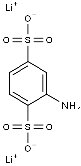 2-Amino-1,4-benzenedisulfonic acid dilithium salt,,结构式