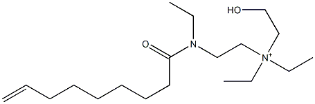 2-[N-Ethyl-N-(8-nonenoyl)amino]-N,N-diethyl-N-(2-hydroxyethyl)ethanaminium 结构式