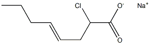 2-Chloro-4-octenoic acid sodium salt Structure