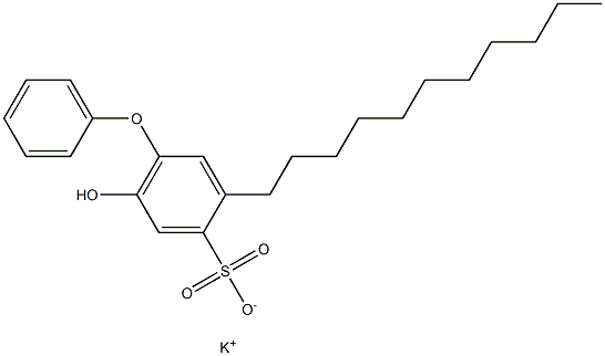 6-Hydroxy-3-undecyl[oxybisbenzene]-4-sulfonic acid potassium salt 结构式