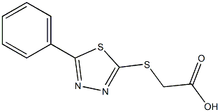 [(5-Phenyl-1,3,4-thiadiazol-2-yl)thio]acetic acid Structure