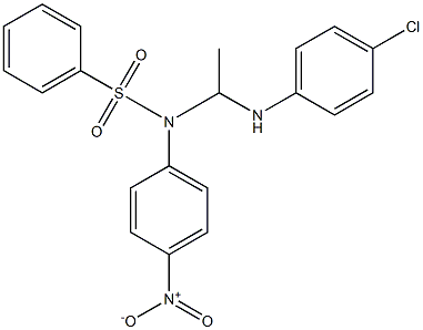 N-[1-[(4-Chlorophenyl)amino]ethyl]-N-(4-nitrophenyl)benzenesulfonamide