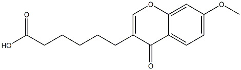 6-(7-Methoxy-4-oxo-4H-1-benzopyran-3-yl)hexanoic acid Struktur