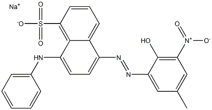 5-[(2-Hydroxy-5-methyl-3-nitrophenyl)azo]-8-(phenylamino)naphthalene-1-sulfonic acid sodium salt 结构式