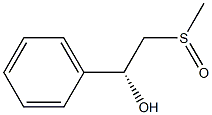 (1R)-1-フェニル-2-メチルスルフィニルエタノール 化学構造式