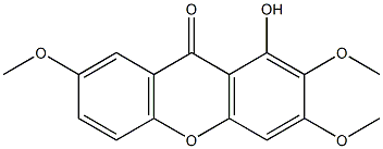 1-Hydroxy-2,3,7-trimethoxyxanthone 结构式