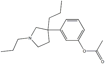 Acetic acid 3-(1,3-dipropyl-3-pyrrolidinyl)phenyl ester,,结构式