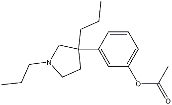 Acetic acid 3-(1,3-dipropyl-3-pyrrolidinyl)phenyl ester Structure