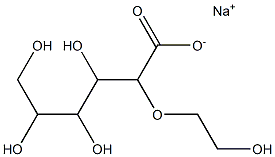 3,4,5,6-Tetrahydroxy-2-(2-hydroxyethoxy)hexanoic acid sodium salt Structure