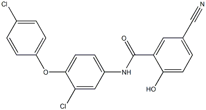 2-Hydroxy-5-cyano-N-[3-chloro-4-(4-chlorophenoxy)phenyl]benzamide