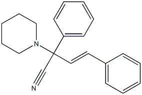 2,4-ジフェニル-2-(1-ピペリジニル)-3-ブテンニトリル 化学構造式