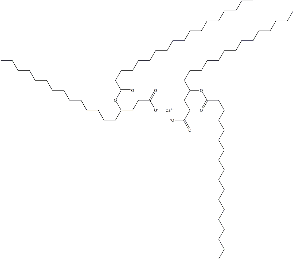 Bis(4-octadecanoyloxyoctadecanoic acid)calcium salt Struktur