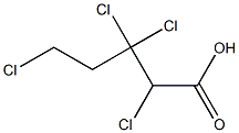 2,3,3,5-テトラクロロ吉草酸 化学構造式