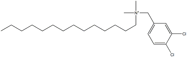 3,4-Dichloro-N,N-dimethyl-N-tetradecylbenzenemethanaminium,,结构式