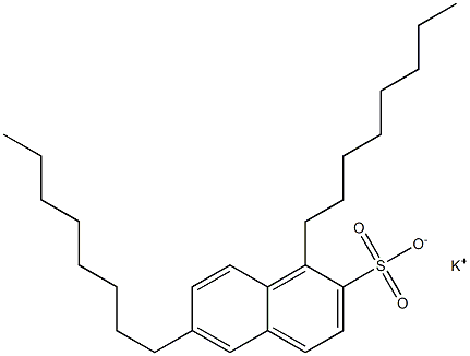 1,6-Dioctyl-2-naphthalenesulfonic acid potassium salt Structure