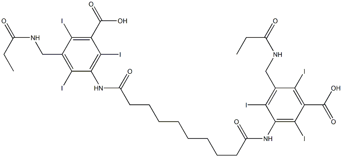 3,3'-(Sebacoyldiimino)bis[5-(propionylaminomethyl)-2,4,6-triiodobenzoic acid]