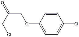 1-クロロ-3-(p-クロロフェノキシ)-2-プロパノン 化学構造式