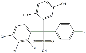 (4-Chlorophenyl)(2,3,4-trichlorophenyl)(2,5-dihydroxyphenyl)methanesulfonic acid Struktur