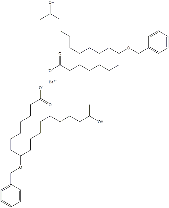 Bis(8-benzyloxy-17-hydroxystearic acid)barium salt Structure