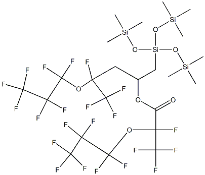 2,3,3,3-Tetrafluoro-2-(heptafluoropropoxy)propanoic acid [1-[[tris(trimethylsilyloxy)silyl]methyl]-3,4,4,4-tetrafluoro-3-(heptafluoropropoxy)butyl] ester Structure