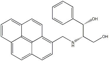 1-[[(1S,2S)-2-ヒドロキシ-1-ヒドロキシメチル-2-フェニルエチル]アミノメチル]ピレン 化学構造式