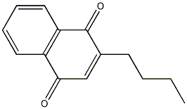 2-ブチルナフタレン-1,4-ジオン 化学構造式