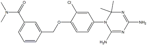 3-[2-Chloro-4-[(4,6-diamino-1,2-dihydro-2,2-dimethyl-1,3,5-triazin)-1-yl]phenoxymethyl]-N,N-dimethylbenzamide