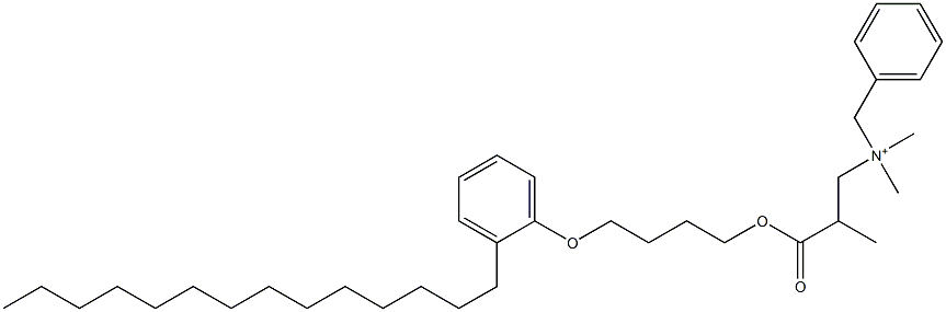 N,N-Dimethyl-N-benzyl-N-[2-[[4-(2-tetradecylphenyloxy)butyl]oxycarbonyl]propyl]aminium Struktur