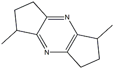 1,2,3,5,6,7-ヘキサヒドロ-1,5-ジメチルジシクロペンタピラジン 化学構造式