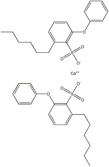 Bis(2-hexyl-6-phenoxybenzenesulfonic acid)calcium salt,,结构式