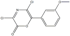 3,5-Dichloro-6-(3-methoxyphenyl)-2H-1,4-oxazin-2-one Structure
