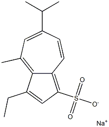 6-Isopropyl-3-ethyl-4-methylazulene-1-sulfonic acid sodium salt Structure