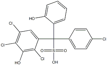 (4-Chlorophenyl)(2,4,5-trichloro-3-hydroxyphenyl)(2-hydroxyphenyl)methanesulfonic acid