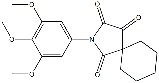 2-(3,4,5-Trimethoxyphenyl)-2-azaspiro[4.5]decane-1,3,4-trione Structure