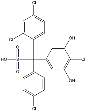 (4-Chlorophenyl)(2,4-dichlorophenyl)(4-chloro-3,5-dihydroxyphenyl)methanesulfonic acid