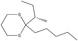 (-)-2-[(S)-sec-ブチル]-2-ペンチル-1,3-ジチアン 化学構造式
