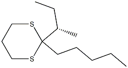 (-)-2-[(S)-sec-Butyl]-2-pentyl-1,3-dithiane Struktur