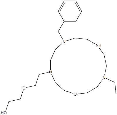 2-[2-[13-Ethyl-7-benzyl-1-oxa-4,7,10,13-tetraazacyclopentadecan-4-yl]ethoxy]ethanol Structure