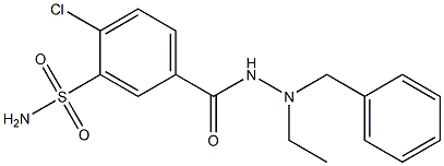 N-[Benzylethylamino]-4-chloro-3-sulfamoylbenzamide Struktur