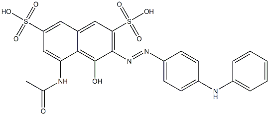 5-(Acetylamino)-4-hydroxy-3-[[4-(phenylamino)phenyl]azo]-2,7-naphthalenedisulfonic acid 结构式