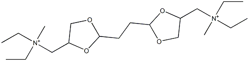 2,2'-(1,2-Ethanediyl)bis(N,N-diethyl-N-methyl-1,3-dioxolane-4-methanaminium),,结构式