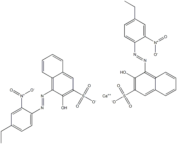 ビス[1-[(4-エチル-2-ニトロフェニル)アゾ]-2-ヒドロキシ-3-ナフタレンスルホン酸]カルシウム 化学構造式