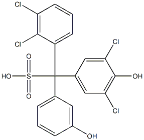 (2,3-Dichlorophenyl)(3,5-dichloro-4-hydroxyphenyl)(3-hydroxyphenyl)methanesulfonic acid Structure