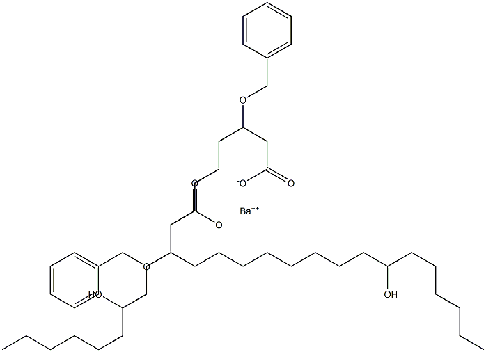 Bis(3-benzyloxy-12-hydroxystearic acid)barium salt,,结构式