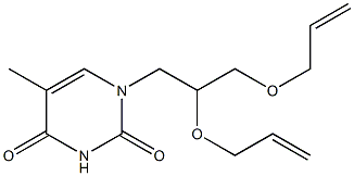 1-[2,3-Bis(2-propenyloxy)propyl]thymine 结构式